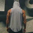thumbnail image 4 of Hombres Chaleco con capucha Deporte Baloncesto Gimnasio Entrenamiento Secado rápido Camisetas sin ma Abanopi Camisa deportiva, 4 of 7
