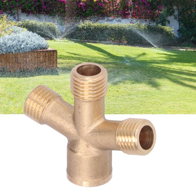LHCER 4‑Way Connector Hard Texture M14 Thread Hose Splitter Durable For Garden Irrigation For Sprinkling