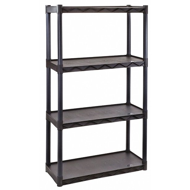 Plano Molding Plastic Shelving Dark Gray Polypropylene 904011
