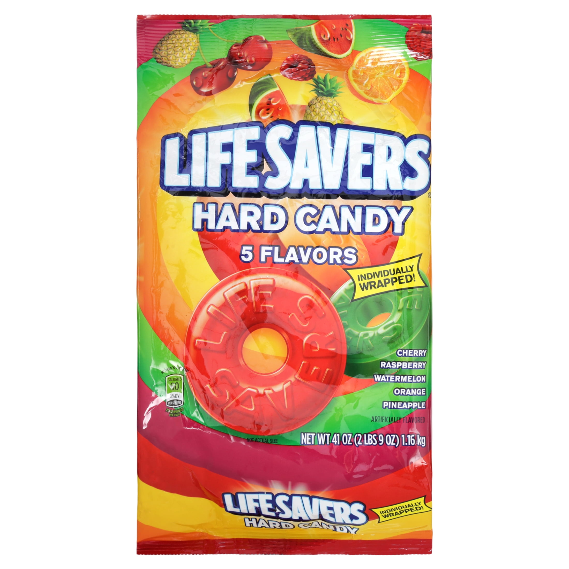 Life Savers 5 Flavors Hard Candy, Party Size - 41 oz (2 Pack)