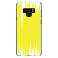thumbnail image 1 of DistinctInk Clear Shockproof Hybrid Case for Samsung Galaxy Note 9 - TPU Bumper, Acrylic Back, Tempered Glass Screen Protector - Yellow White Spikes, 1 of 5