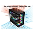 thumbnail image 4 of SAMA SV01 Mid Tower ATX Gaming PC Computer Case Black, 4 Addressable RGB Fans Pre-Installed, Tempered Glass Side Panel, Back Plug Motherboard Design, 4 of 7
