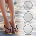 thumbnail image 6 of POLERO Honey Bee Flip Flops for Women Beach Arch Support Waterproof Shower Shoes for Daily Walking, 6 of 7
