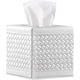 thumbnail image 1 of Caja de pañuelos cuadrada, moderna caja de pañuelos para servilletas de papel facial, dispensador de hojas de secador de cuero, organizador para encimera de tocador de baño, 1 of 5