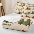 thumbnail image 4 of Manfei Kawaii Rv Twin Quilt Set,Cute Camping Print Twin Coverlet Set,Beige,2-Piece, 4 of 7