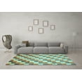 thumbnail image 3 of Ahgly Company Indoor Square Abstract Light Blue Contemporary Area Rugs, 8' Square, 3 of 4
