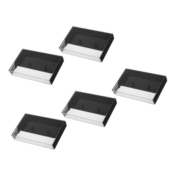 Zehuanyu  6 Pcs Cassette Cases Holder Storage Boxes Tape Display Black