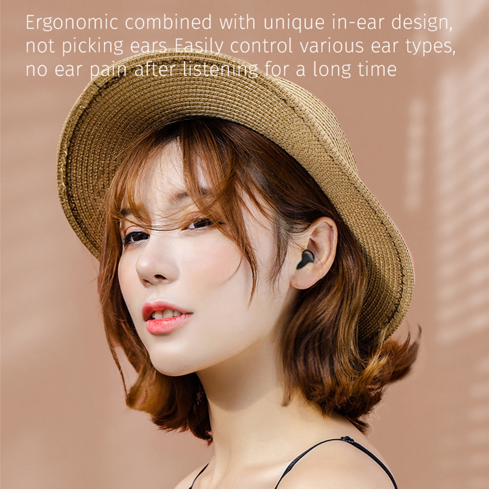 Tune Flex - True Wireless Noise Cancelling Earbuds (Black), Small,Black