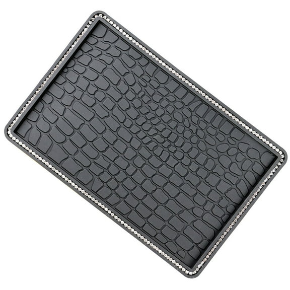 Soimiss Auto Dashboard Pad Black PVC Phone Mat for Car Interior with Premium Anti Skid Texture