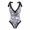 F, variant on RKSTN Womens Swimsuit Vintage Print Lace-up One-piece Swimsuit Bikini V Neck Comfortable Bathing Suits