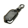 thumbnail image 2 of Vitodeco Genuine Leather Flip Key Fob Case Cover Compatible with KIA New Emblem 2021 - 2025 (4-Button, Black), 2 of 5