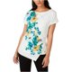 thumbnail image 2 of JM Collection - Camiseta estampada para mujer, color verde, pequeña JM Collection Camiseta gráfica, 2 of 2