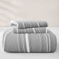 thumbnail image 5 of jejeloiu Abstract Geometric Striped Quilt Full For Boys,Gray Abstract Lines Full Bedspread Sets For Kids,3 Pieces, 5 of 7