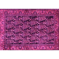 Ahgly Company Indoor Rectangle Persian Pink Traditional Area Rugs, 5' x 7'