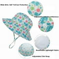 thumbnail image 3 of Zukuco Kids Sun Hat Toddler Cartoon Dinosaur Flowers Print Summer Bucket Hat Wide Brim Beach Hats for Baby Boys Girls, Pack of 2, 3 of 6
