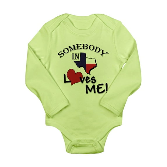 CafePress - Somebody In Texas Loves Me Infant Creeper Long Sle - Long Sleeve Infant Bodysuit