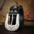 thumbnail image 6 of SUOSDEY Western Belts for Women Men Black Cowgirl Cowboy Leather Belts for Jeans Xmas Gift, 6 of 7