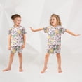 thumbnail image 3 of joogoo Funny Dinosaurs Cute Pattern Pajama Sets Short Sleeve Cotton 2-Piece Sleepwear 10Y, 3 of 7