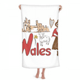 thumbnail image 1 of Wales National symbol Landmark  Pattern Hand Towel Bath Facecloth Soft Cotton Washcloth, 1 of 4