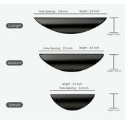 ABCISI Modern Light Brushed Cabinet Pulls, Furniture Hardware Collection, Cabinet Handles, Drawer Pulls, Door Pulls, Kitchen Cupboard Handle, Pack of 4 (Black, S-4PCS, 1.3Hole Center)