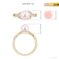 thumbnail image 4 of Angara Japanese Akoya Cultured Pearl and Diamond Infinity Ring in 14K Yellow Gold for Women | June Birthstone Jewelry for Her, 4 of 7