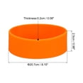 thumbnail image 2 of Uxcell Silicone Elastic Sublimation Tumblers Holder Ring Bands, Orange 12Pcs, 2 of 6
