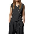 thumbnail image 4 of Sherrylily Women Waistcoat Vest Sleeveless Blazers V Neck Button Up Work Office Vests, 4 of 6