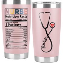 Best Gifts For Nurses - New Nurse Gifts For Women-Nursing Student Gifts- Nurse Practitioner- Nurse Appreciation Gifts-Nurse Graduation Gifts-Nutrition Facts 20Oz Nurse Cup Tumbler, Pink