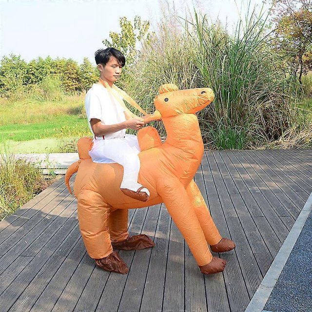 Spoof Riding Camels Inflated Clothing Lightweight Battery Powered Costume for Women Men Adult