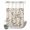 Brown Khak Beige, variant on No Hook Shower Curtain, Black Grey Botanical Shower Curtains for Bathroom with See Through Top Window, Rustic Country Spring Floral Summer Leaf Waterproof & Washable Bath Curtain Narrow 54"x78"