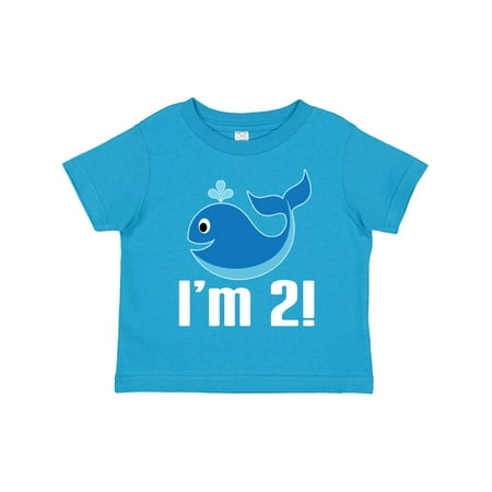 

Inktastic 2nd Birthday Whale 2 Year Old Boy Gift Toddler Boy Girl T-Shirt