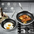 thumbnail image 4 of Stainless Steel Frying Pan Nonstick Frying Pan 8 Inch Honeycomb Coatings Stainless Steel Kitchen Cooking Pan Skillet Woks Pan Egg Pans Non Toxic Healthy Omelette Pan Compatible W/All Cooktops, 4 of 8