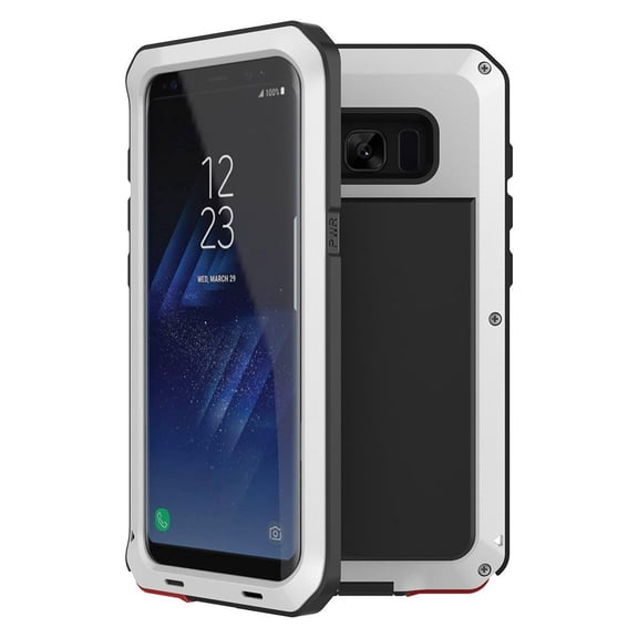 Gorilla Aluminum Metal Samsung Galaxy S8 Plus Case (White) Heavy Duty Military Grade Shockproof and Scratch Resistant Protection, Rugged Outdoor Travel