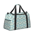 thumbnail image 2 of Easygdp White Geese and Flower Bolsa de Gimnasio, Bolsa de Viaje Duffel, Bolsa de Fin de Semana con Compartimentos, Bolsa de Mano para Noche, 2 of 7