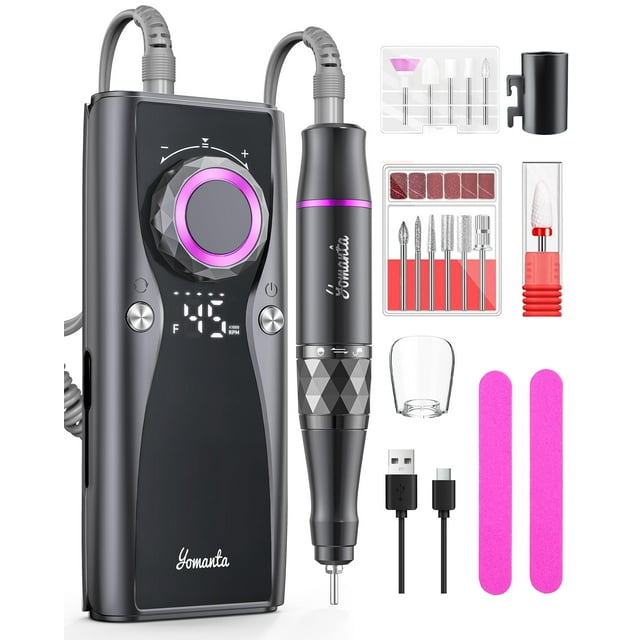 Taladro de uñas eléctrico Yomanta 45.000 RPM recargable por USB
