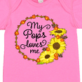 thumbnail image 4 of Inktastic My Pops Loves Me with Sunflower Wreath Boys or Girls Baby Bodysuit, 4 of 5