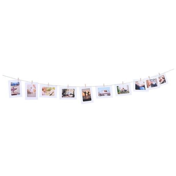 LAMIRO Photo Hanging Display with Clips - 10 Pcs