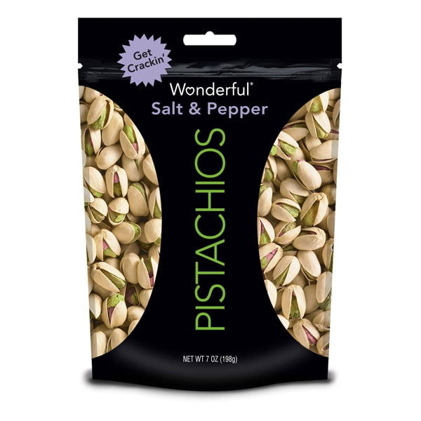 Wonderful Salt & Pepper Pistachios Pistachios 7 oz Pouches Pack of 1