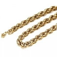thumbnail image 3 of EOEMY Heavy 9/11mm Mens Chain 316L Stainless Steel Silver/Gold Tone Link Neklace 7-40"-Gold-11mm-18Inch Or 45Cm, 3 of 4