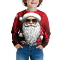 thumbnail image 1 of MIASHUI Chandail à Col Rond pour Garçons avec Père Noël pour un Style de Rue Décontracté au Quotidien Chaleur Hivernale Idéal pour Enfants Rouge, 7-8 Ans, 1 of 4