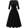 thumbnail image 6 of Cocktail Dresses for Women, Elegant Wedding Guest 3/4 Sleeves Formal Church Dress, Fall 2025, 6 of 12