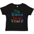 thumbnail image 3 of Inktastic My Gramma Loves Me Grandson Granddaughter Boys or Girls Baby T-Shirt, 3 of 5