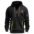 thumbnail image 2 of Sudadera con capucha para hombre, estilo casual, deportivo, de color liso, con cremallera y bolsillo, de manga larga, blusa de poliéster., 2 of 7