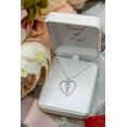thumbnail image 4 of 925 Sterling Silver Soulmate Heart Necklace, Gift for Her, Large Pendant, Clear Cubic Zirconia Stone, 4 of 4