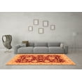 thumbnail image 3 of Ahgly Company Indoor Round Oriental Orange Traditional Area Rugs, 6' Round, 3 of 4