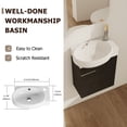 thumbnail image 5 of Noble House 16" Bathroom Vanity with Sink, Soft Close Doors, Space-Saving Modern Vanity Cabinet for Small Bathroom, Black Chestnut, 5 of 18