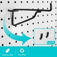 thumbnail image 3 of Peg Board Shelf Hooks, 8PACK 6In Metal Utility Hook Set, Peg Board Organizer for Garage Workbench Art Craft Room Office, 3 of 6