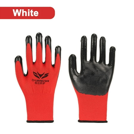 

Venoro 1-12Pairs Nitrile Coated Work Gloves Polyurethane Palm Coated Nylon Safety Shell