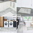 thumbnail image 6 of Kitchen Rugs and Mats Non Skid Washable Grey and White Marble Kitchen Mat and Rug Set,Floor Cushion Waterproof Rug,Rubber Backed Area Rugs for Kitchen Laundry, 6 of 7