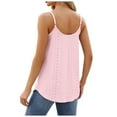 thumbnail image 5 of HAPIMO Women's Summer EyeletTank Tops Casual Flowy Camis Basic Tunic Camisole Sleeveless Shirts for Girls SOlid Color Scoop Neck Blouse Pink, 5 of 5